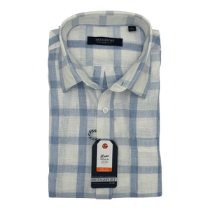 Bridgeport Pure Cotton Woven Short Sleeve Shirt B2636 - Ronald King