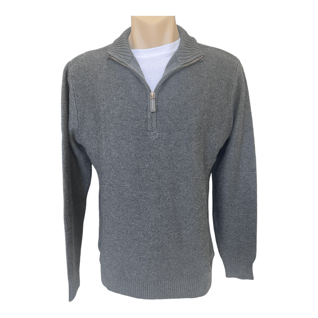 Bridgeport Zip Collar Cotton/Wool Blend Pullover B6216 - Ronald King