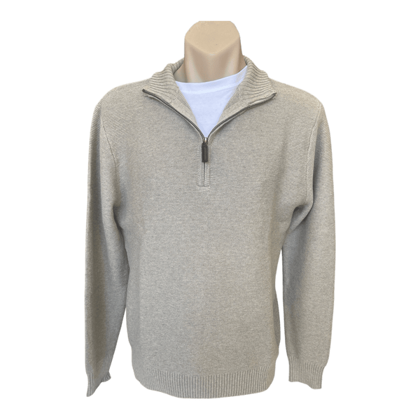 Bridgeport Zip Collar Cotton/Wool Blend Pullover B6216 - Ronald King