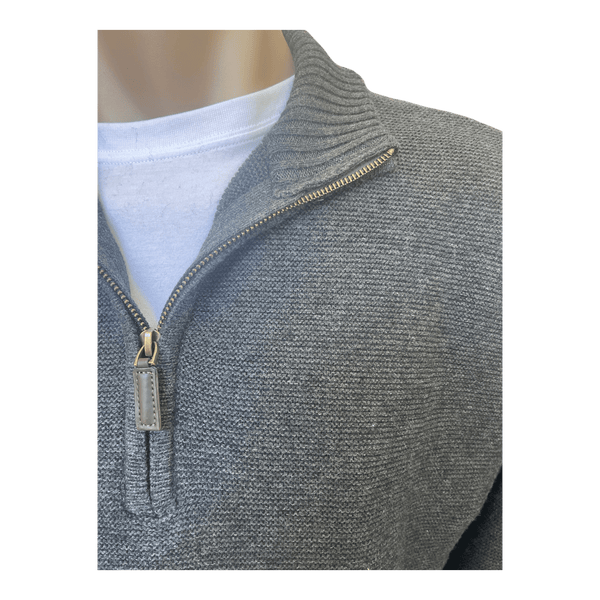 Bridgeport Zip Collar Cotton/Wool Blend Pullover B6216 - Ronald King