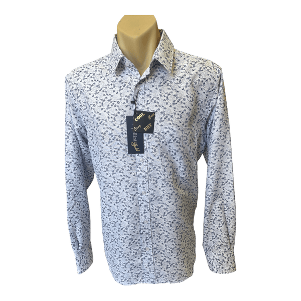 Cipollini Gold Printed Microfibre Shirt 4124 - Ronald King