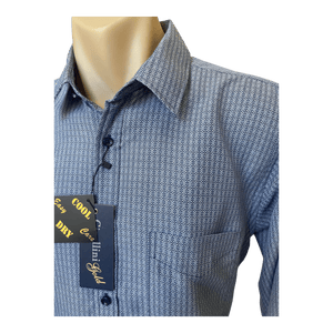 Cipollini Gold Printed Peach Microfibre Shirt 4123 - Ronald King