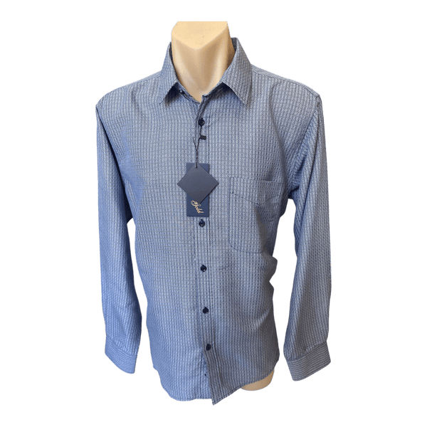 Cipollini Gold Printed Peach Microfibre Shirt 4123 - Ronald King