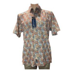 Cipollini S/S Bamboo Blend Print Shirt 3503 - Ronald King