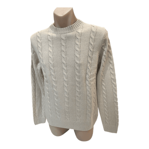 Hechter Cable Cotton Blend Crew Neck Pullover DK780 - Ronald King