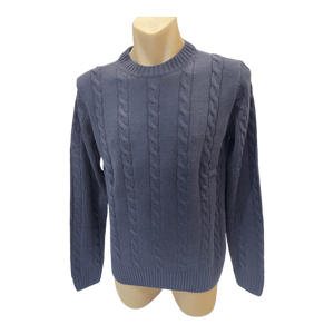 Hechter Cable Cotton Blend Crew Neck Pullover DK780 - Ronald King