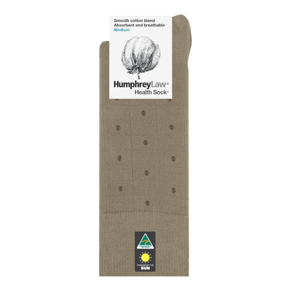 Humphrey Law 85% Mercerised Cotton Patterned Health Sock® Style 51C Checkspot - Ronald King