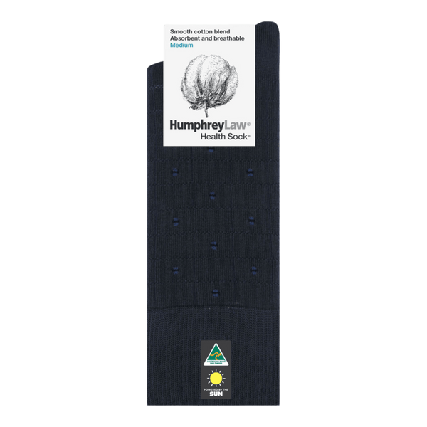 Humphrey Law 85% Mercerised Cotton Patterned Health Sock® Style 51C Checkspot - Ronald King