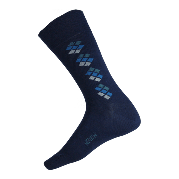 Humphrey Law 85% Mercerised Cotton Patterned Health Sock® Style 51C Multi Diamond - Ronald King