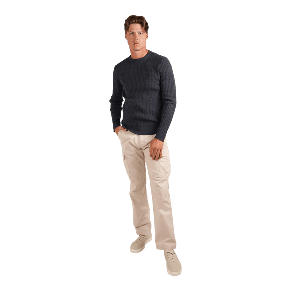 James Harper Fine Cable Knit Pullover JHK85 - Ronald King