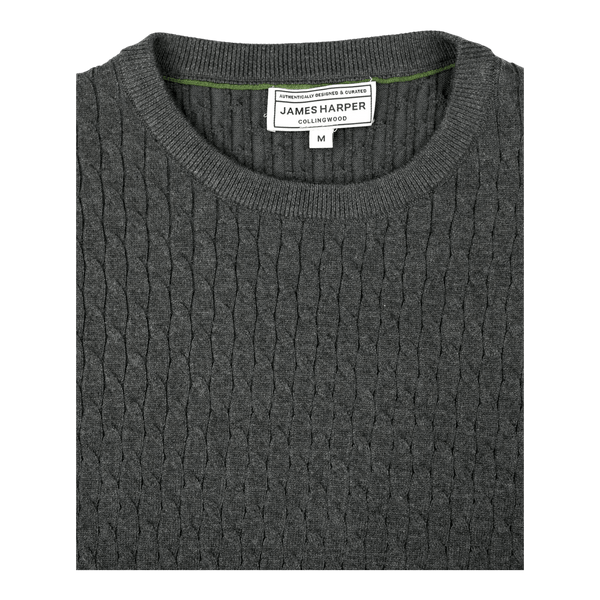 James Harper Fine Cable Knit Pullover JHK85 - Ronald King