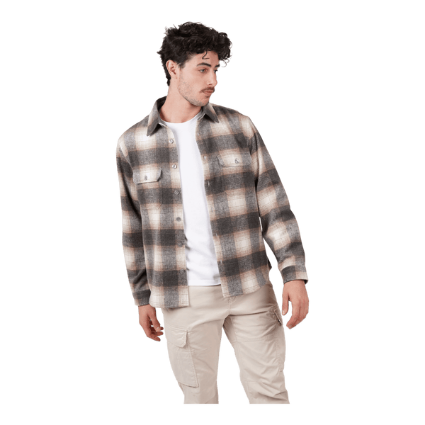 James Harper Large Check Wool Blend Overshirt JHJ151 - Ronald King