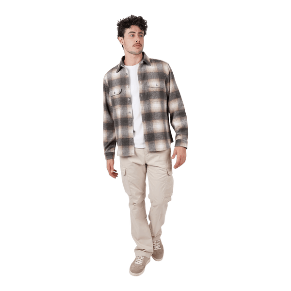 James Harper Large Check Wool Blend Overshirt JHJ151 - Ronald King