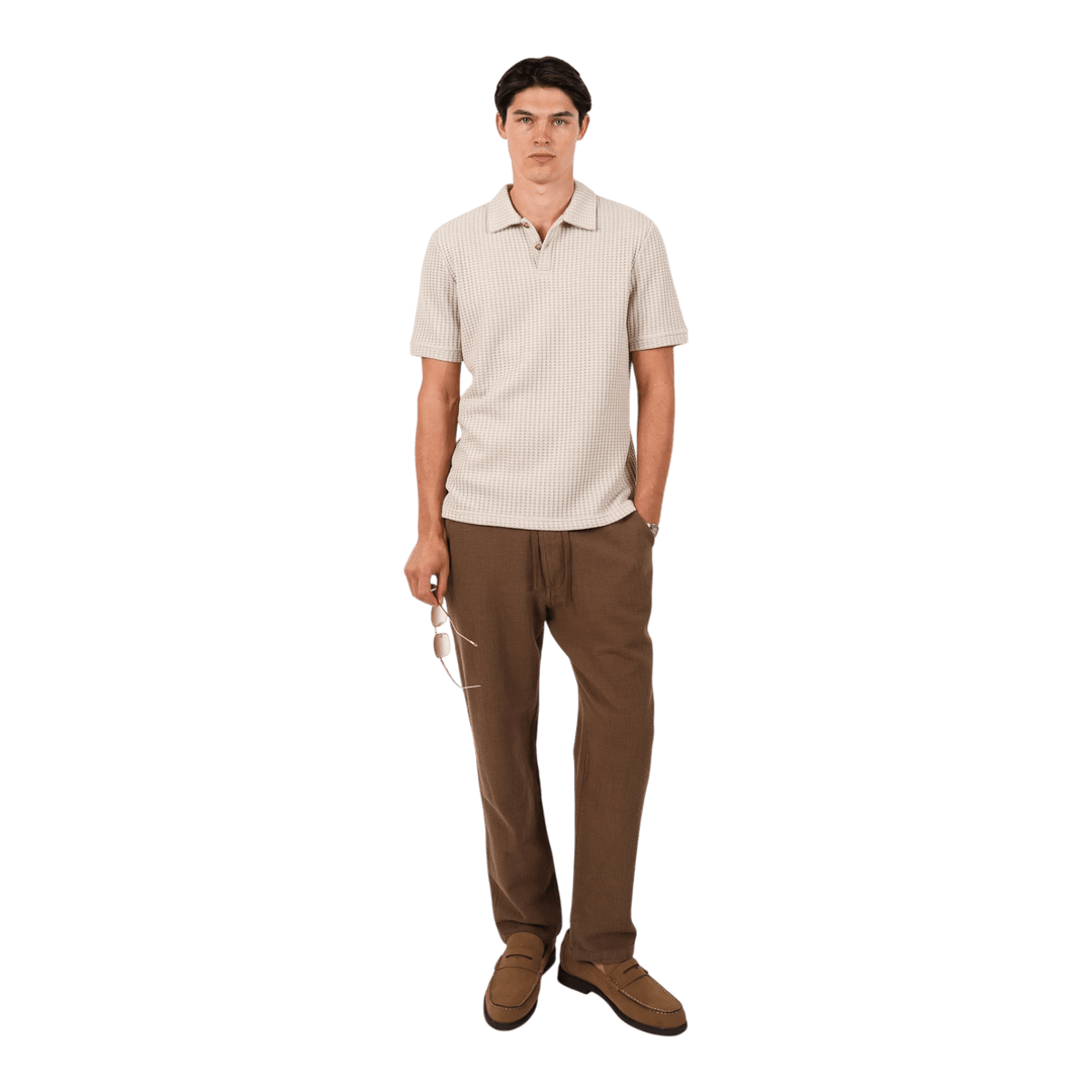 James Harper Relaxed Fit elastic Waist Cotton Pant JHTR66 - Ronald King