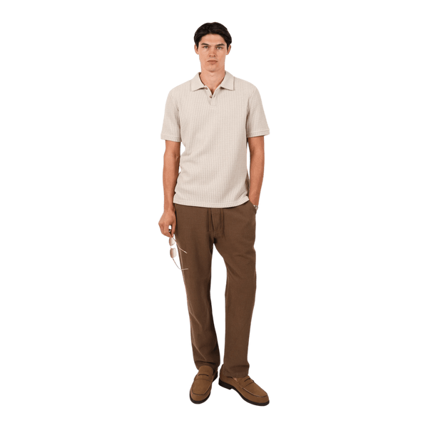 James Harper Relaxed Fit elastic Waist Cotton Pant JHTR66 - Ronald King