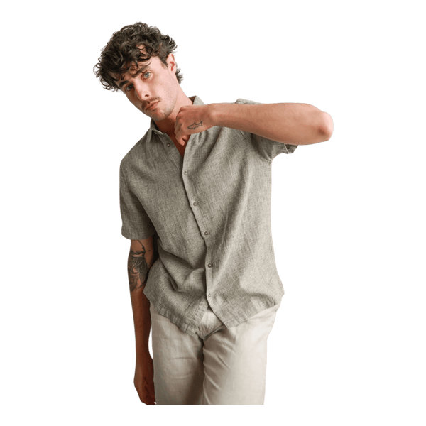 James Harper Short Sleeve Textured dobby Shirt JHS601 - Ronald King