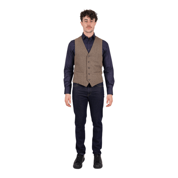 James Harper Wool Blend Waist Coat JHW15 - Ronald King