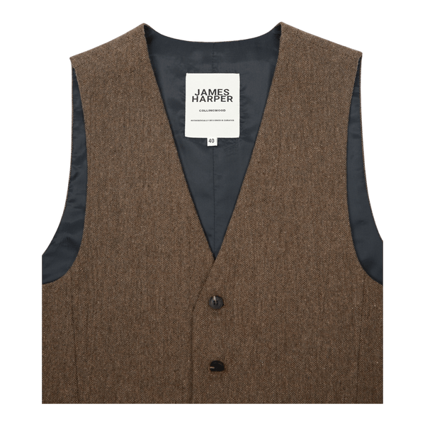 James Harper Wool Blend Waist Coat JHW15 - Ronald King