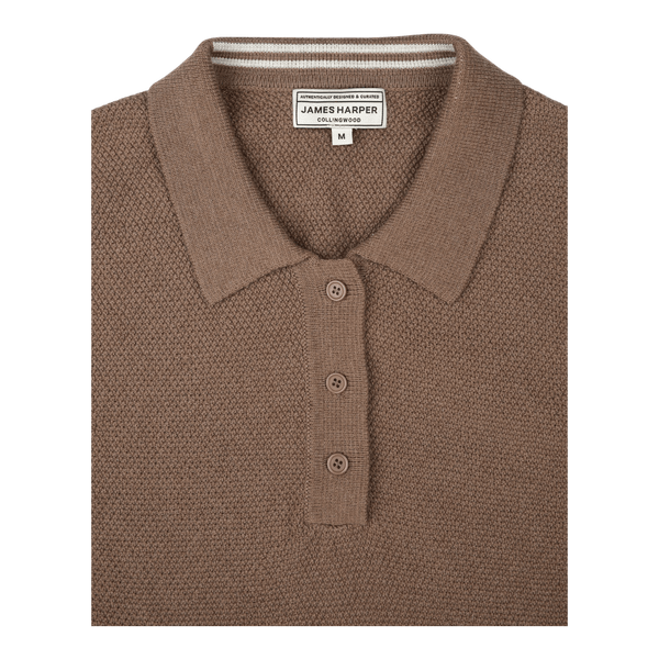 James Harper Wool/Cotton Polo Pullover JHK82 - Ronald King