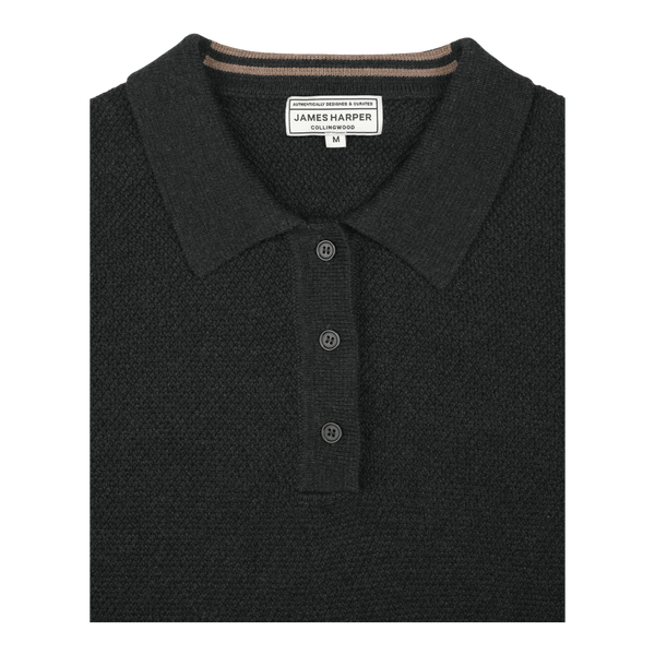 James Harper Wool/Cotton Polo Pullover JHK82 - Ronald King
