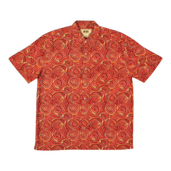 Kingston Grange S/S Bamboo Shirt – Jukurrpa Mina Mina - Ronald King