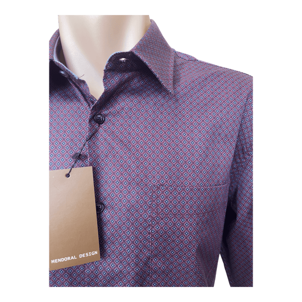 Mendoral Long Sleeve Fine Cotton Print Shirt MDT123 - Ronald King