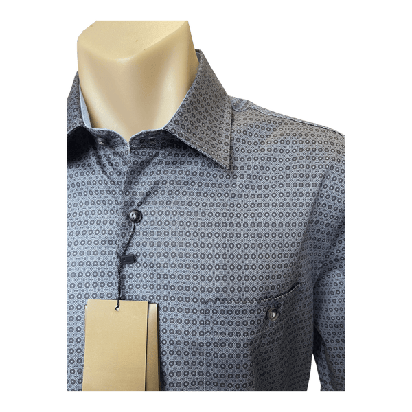 Mendoral Long Sleeve Fine Cotton Print Shirt MDT484 - Ronald King