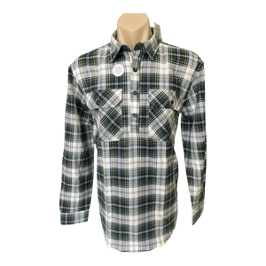 Pilgrim 1/2 Button Front Flannelette Shirt 6141 - Ronald King