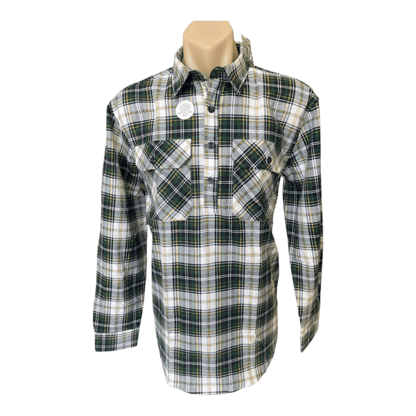 Pilgrim 1/2 Button Front Flannelette Shirt 6141 - Ronald King