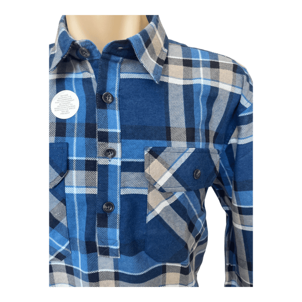 Pilgrim 1/2 Button Front Flannelette Shirt 6141 - Ronald King