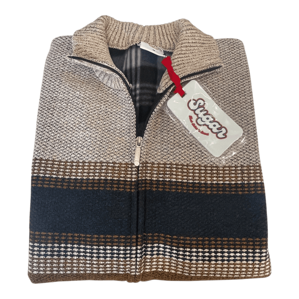 Sugar Theo Full Zip Fleece Lined Knit Top 0860 - Ronald King