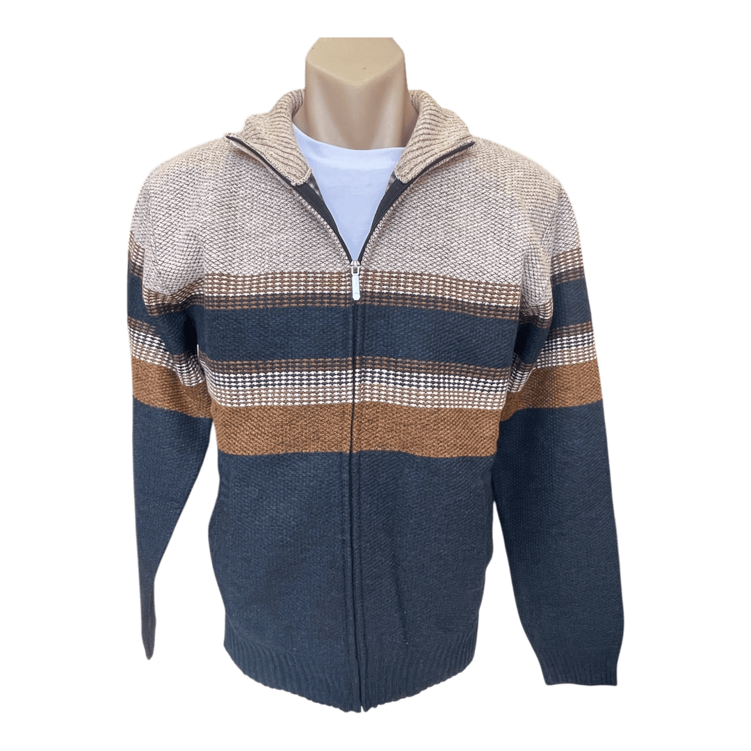 Sugar Theo Full Zip Fleece Lined Knit Top 0860 - Ronald King