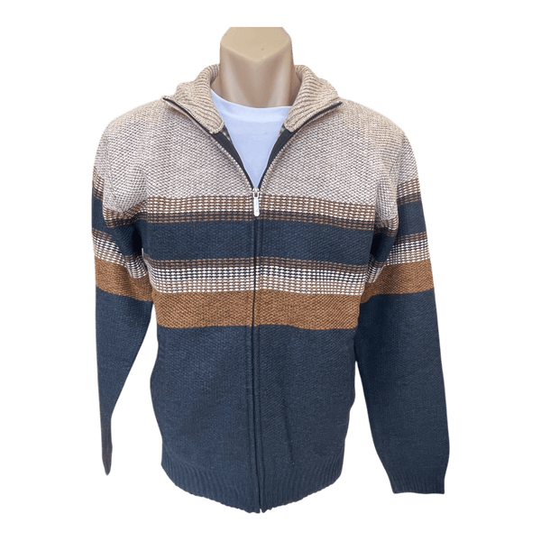 Sugar Theo Full Zip Fleece Lined Knit Top 0860 - Ronald King