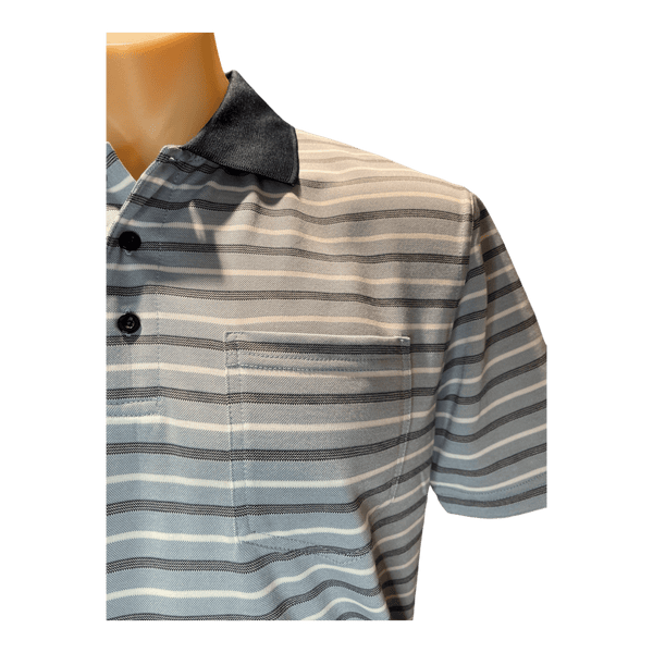 Tradewinds Jersey Stripe Polo TW2861 - Ronald King